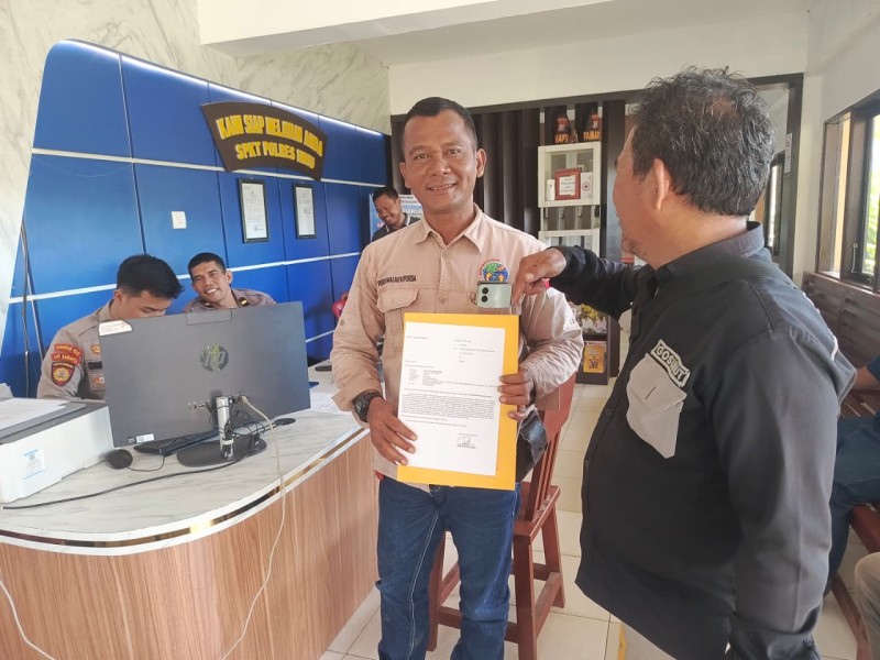 Sesuai hasil Rapat Internal, PD IWO INHU Resmi Laporkan Bujang Mas Ke Mapolres Inhu