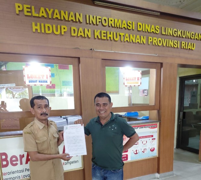 Yayasan MAPELHUT JAYA Laporkan PT MAN dan Pemilik Galian C Ilegal Desa Bangun Jaya ke DLHK Riau