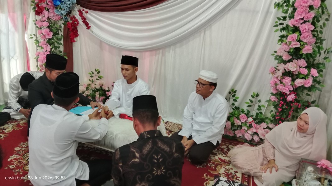 Sah! Ridwan kepala Sppg Desa Kualu Nenas dan Nurhasni Resmi Menikah dalam Prosesi Akad yang Khidmat Di desa kualu Nenas