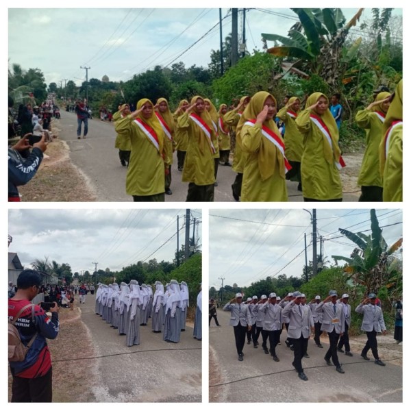 Perangkat Desa Jada Bharin Gelar Pawai Karnaval Meriah Peringati HUT RI ke-80