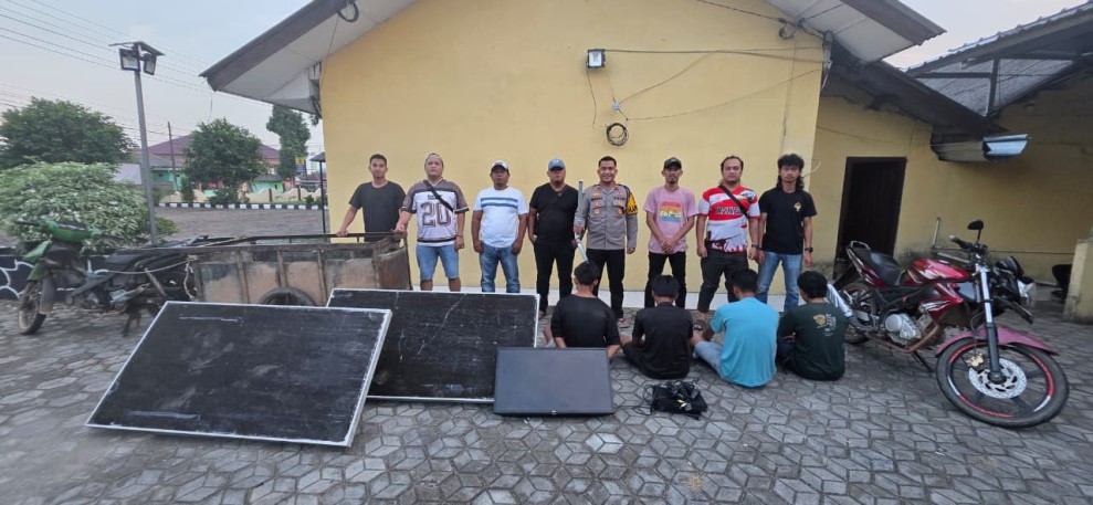 Tim Gabungan Unit Reskrim Polsek Mendo Barat dan Opsnal Sat Reskrim Polres BangkaRingkus Komplotan Pencurian dan Penganiayaan