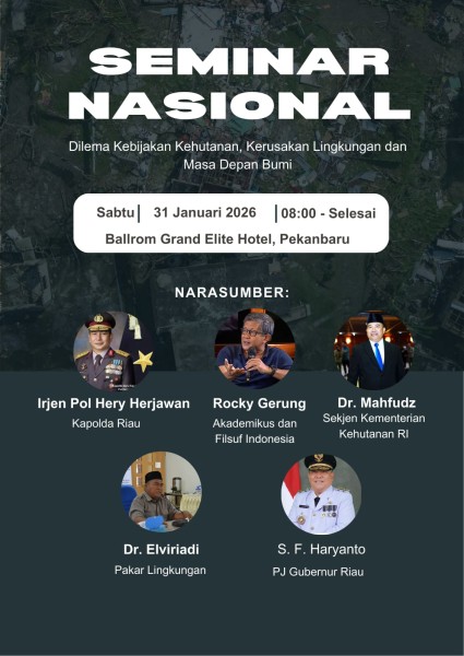 Seminar Nasional di Pekanbaru Soroti Lemahnya Penegakan Hukum atas Kerusakan Hutan Riau