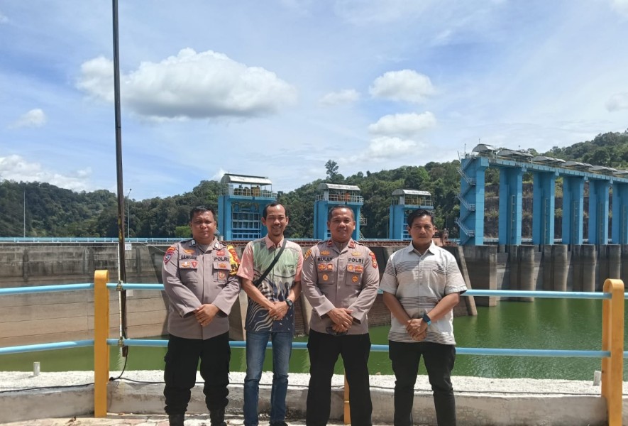 Kapolsek Bangkinang Barat Laksanakan Pulbaket dan Koordinasi  dengan Pihak Manajemen PLTA Koto Panjang
