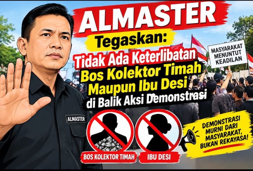 ALMASTER Tegaskan Aksi Demonstrasi Tak Didanai Bos Kolektor Timah maupun Ibu Desi