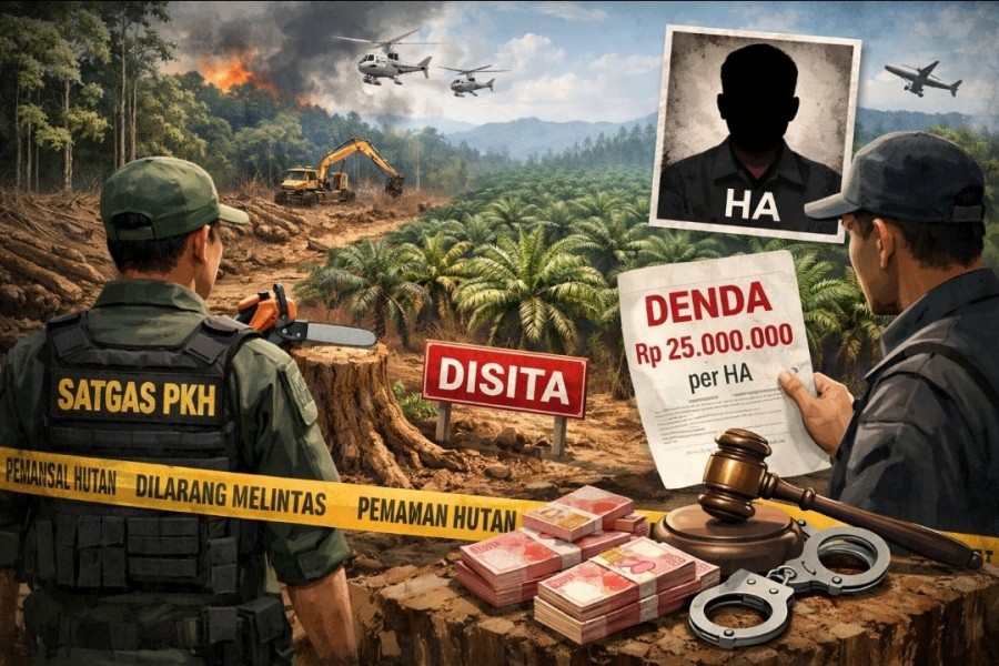 Ancaman Penyitaan Aset dan Denda Miliaran, Dugaan Penguasaan Kawasan Hutan di Rokan Hulu Disorot