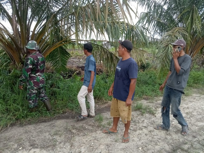 Babinsa Koramil 01/Siak Laksanakan Patroli Karhutla di Kampung Sawit Permai