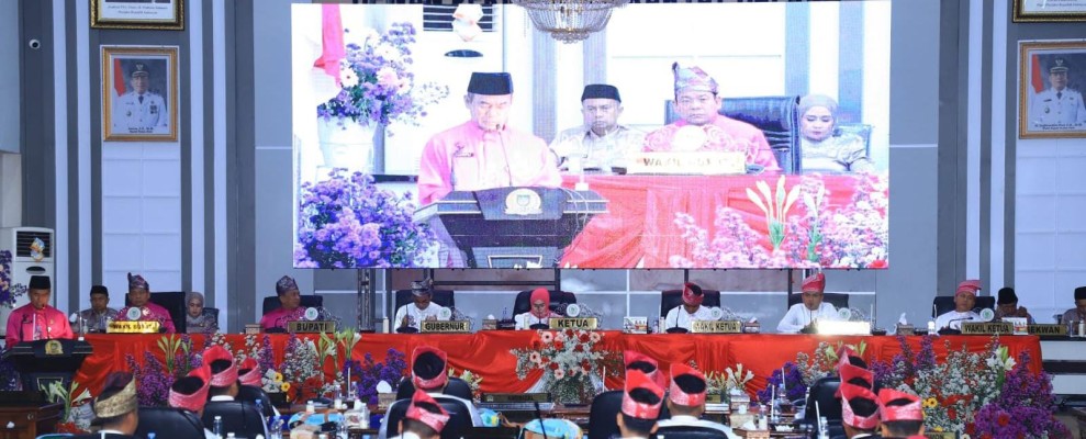 Rapat Paripurna Istimewa HUT ke-26 Kabupaten Rokan Hulu, Bupati Anton Ajak Wujudkan Rohul Maju dan Harmonis