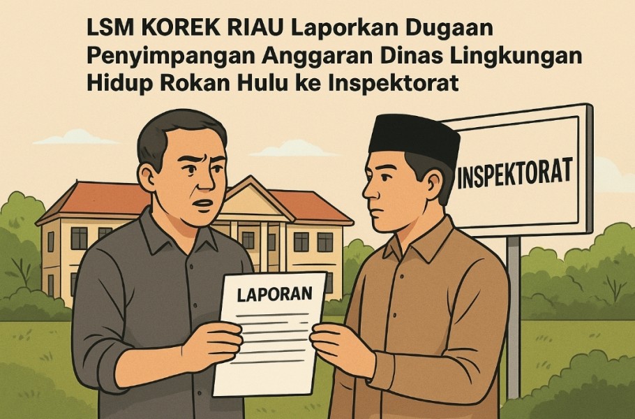 LSM KOREK RIAU Laporkan Dugaan Penyimpangan Anggaran Dinas Lingkungan Hidup Rokan Hulu ke Inspektorat