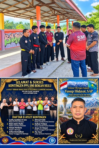 Delapan Atlet PPS SMI Rohul Wakili Riau, Yusup Hidayat Siap Bawa Misi Pencak Silat ke Kazakhstan