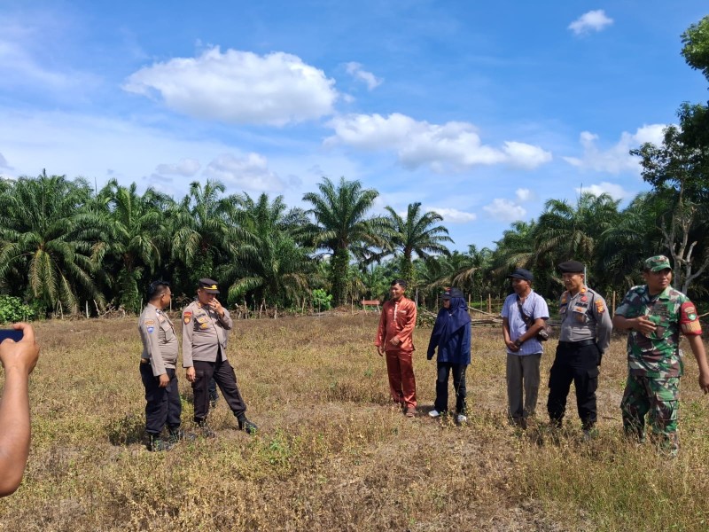 Polsek Minas Tinjau Calon Lahan Program Ketahanan Pangan Jagung Pipil di Rantau Bertuah
