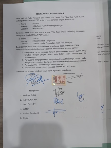 Ketua Yayasan Sulusulu Pelita Negri Apresiasi Respons Cepat DLH Rokan Hulu atas Laporan Masyarakat