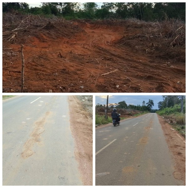 Bekas Proyek Galian C Tanah Puru Berhamburan di Jalan, DLH Pangkalpinang Didesak Bertindak Tegas