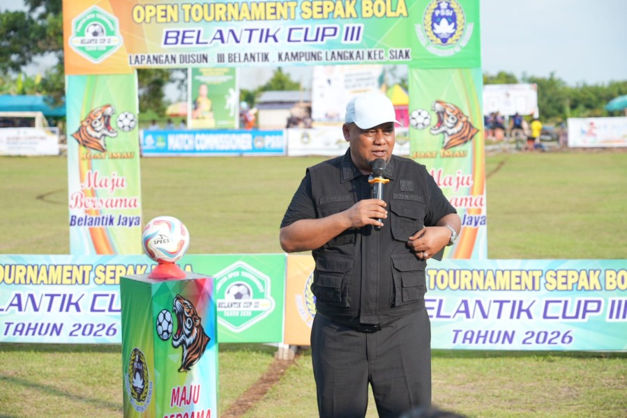 Wabup Siak Syamsurizal Resmi Buka Belantik Cup III, 64 Tim Siap Berlaga