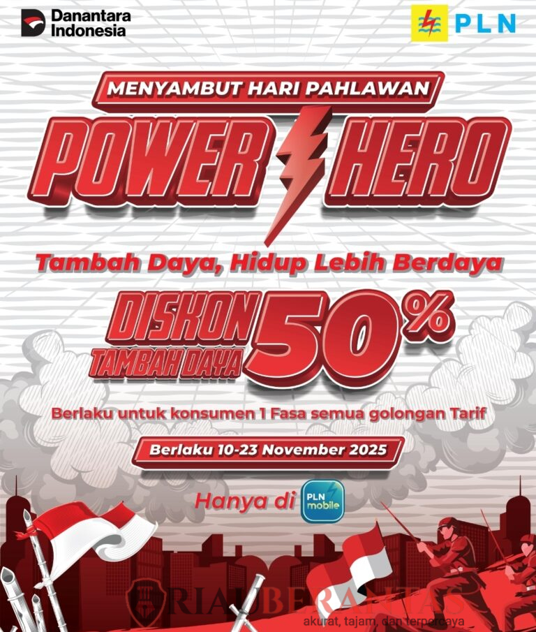 Sambut Hari Pahlawan, PLN Hadirkan Promo Diskon 50% Biaya Tambah Daya kWh Meter PLN Bagi Pelanggan PLN Seluruh Indonesia