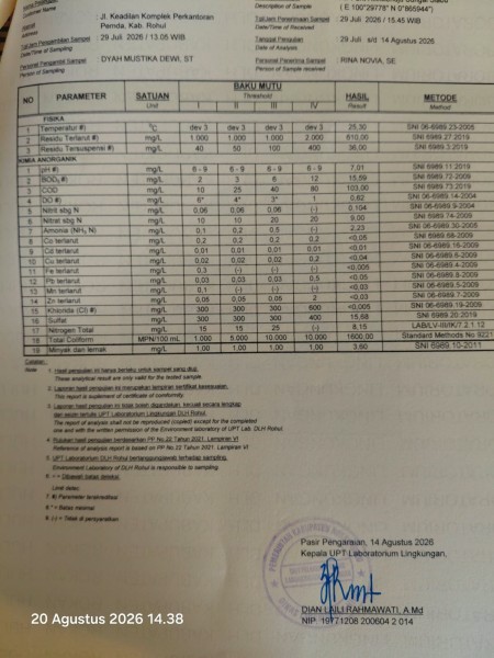 Dinilai Kontradiktif, Predikat Sangat Taat PKS PT KSM Disorot Usai Hasil Lab DLH Rohul Temukan Indikasi Pencemaran