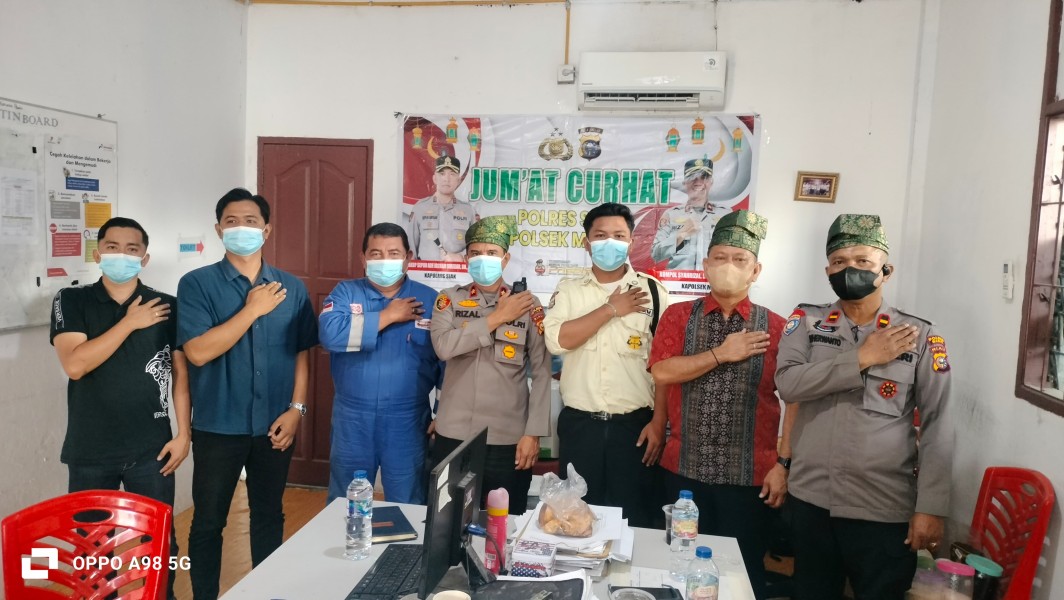 Jumat Curhat di PT BKP, Kapolsek Minas Soroti Karhutla, Naker Hingga Pungli