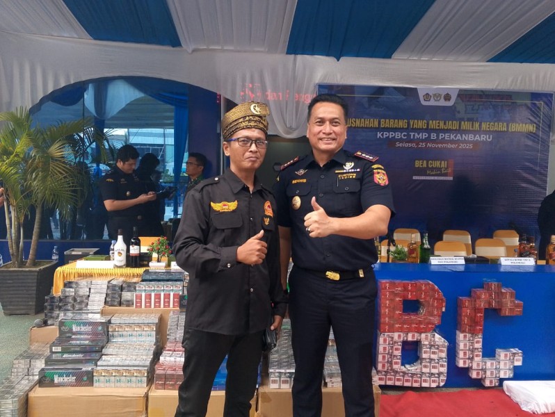 Apresiasi Laskar RMRB Atas Transparansi Bea Cukai Pekanbaru Libatkan Masyarakat di Pemusnahan Barang Eks Penindakan