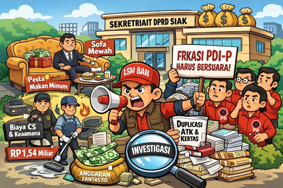 Hasil Investigasi LSM Baladika Adiyaksa Nusantara: Anggaran Sekretariat DPRD Siak Dinilai Fantastis, Fraksi PDI-P Didesak Bersuara