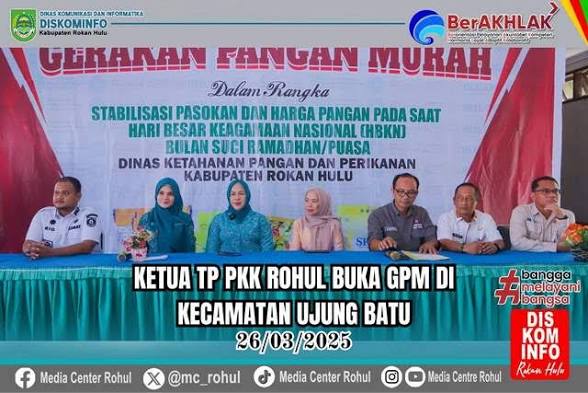 Ketua TP PKK Rohul Buka GPM di Kecamatan Ujung Batu