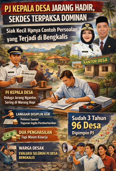 PJ Kepala Desa Jarang Hadir, Sekdes Terpaksa Dominan: Siak Kecil Hanya Contoh Persoalan yang Terjadi di Bengkalis