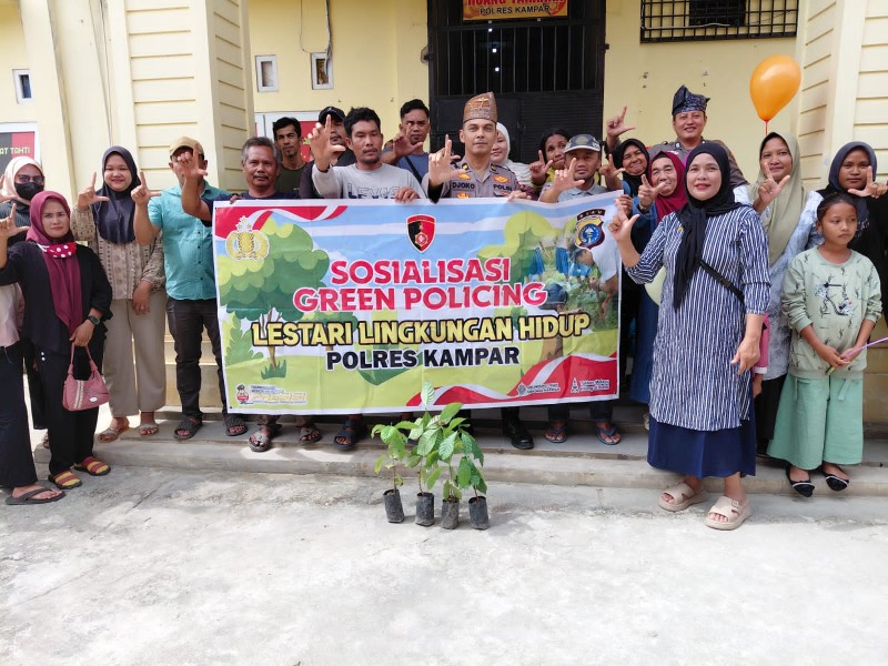 Polres Kampar Sosialisasikan Program Green Policing kepada Pengunjung Tahanan