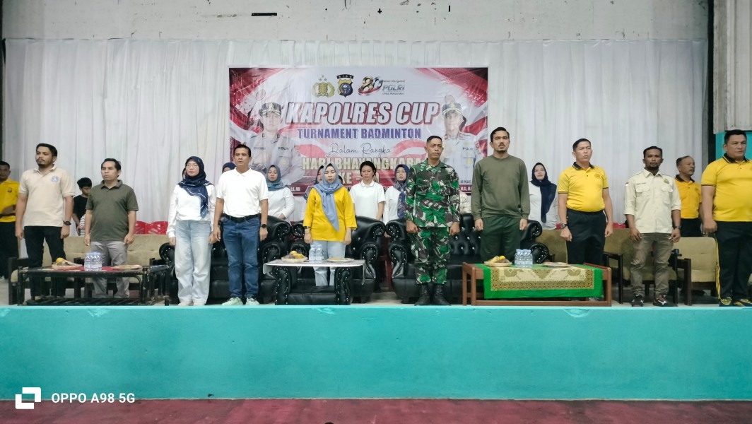 Kapolres Cup Turnamen Badminton Resmi Dibuka di Minas, Meriahkan Hari Bhayangkara ke-80 Tahun 2026