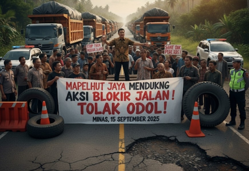 Yayasan MAPELHUT JAYA Apresiasi Aksi Blokir Jalan Oleh Warga Minas