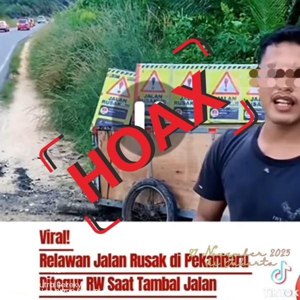 Bantah Video Kreator Tambal Jalan Berlobang, Mantan RW Okura Pekanbaru Angkat Bicara