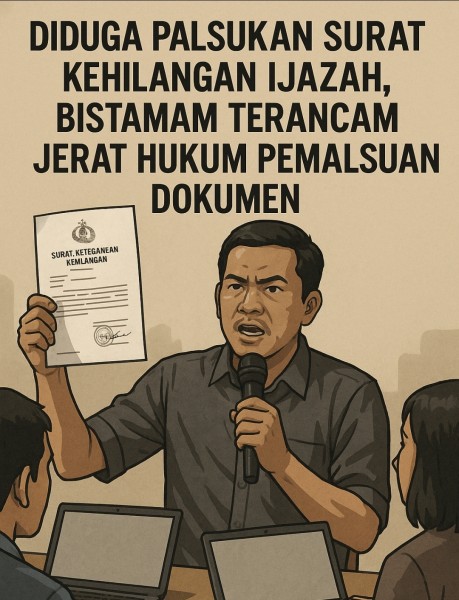 Diduga Palsukan Surat Kehilangan Ijazah, Bistamam Terancam Jerat Hukum Pemalsuan Dokumen